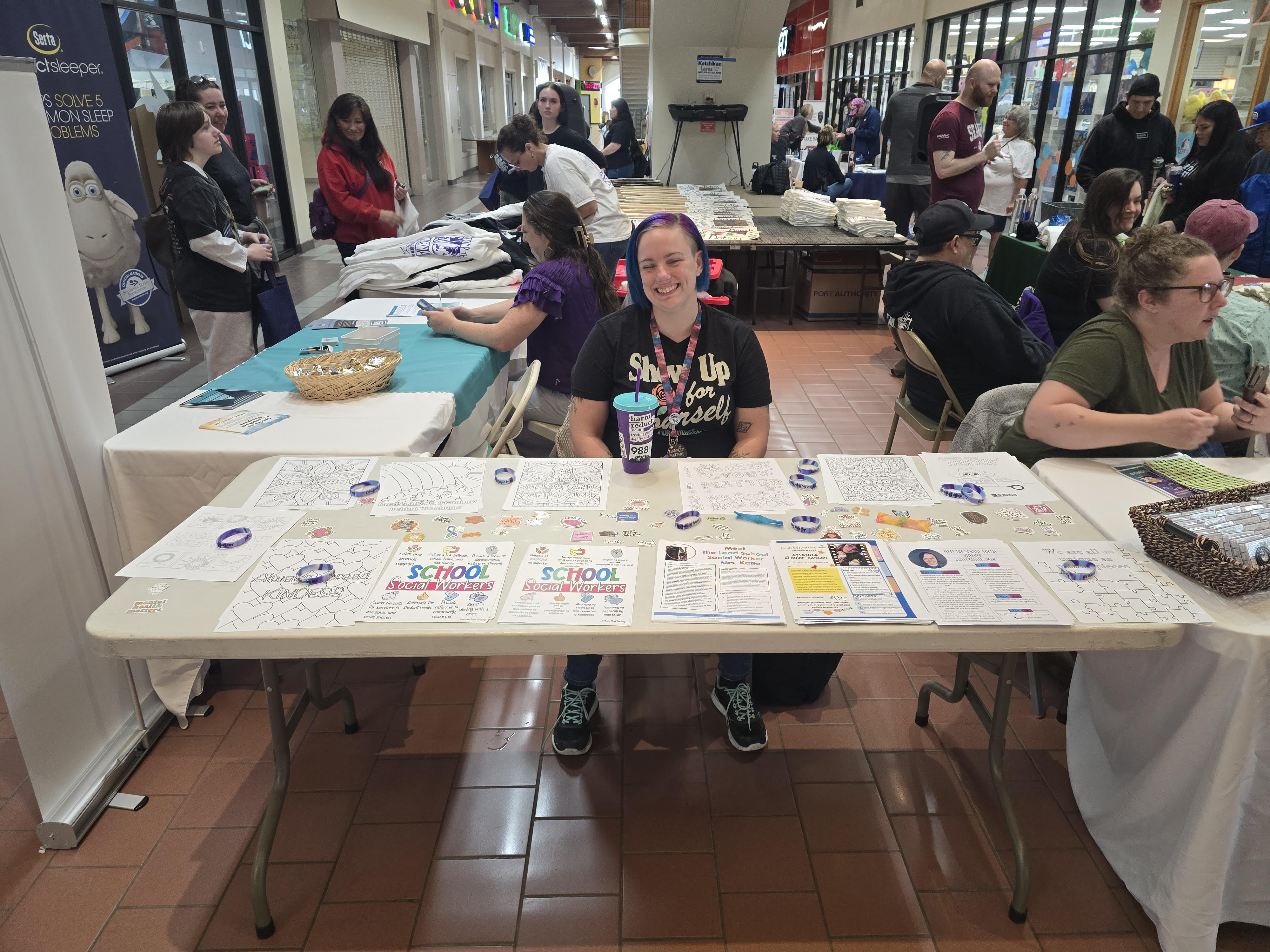 Social Worker Ashley Kessler at the Stomp the Stigma Resource Rally